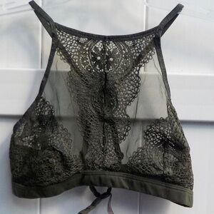 Victoria's Secret "Body by Victoria" Olive Green Halter Bra/Bralette - Size M